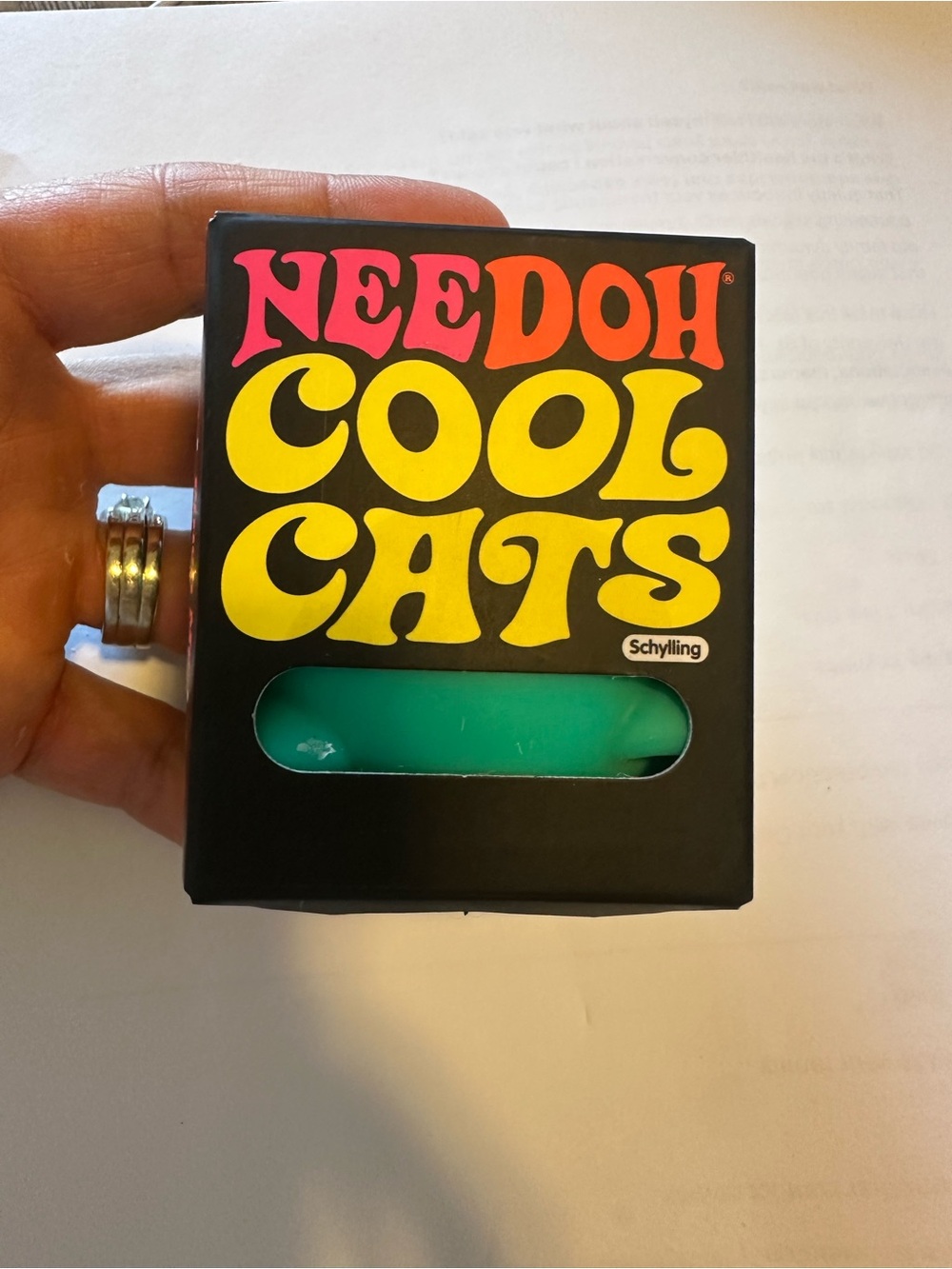 Schylling NeeDoh Cool Cats Teal Squishy Fidget Toy NEE - Picture 2 of 6